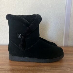 Black Faux Fur Boots